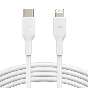 CABLE DE CARGA TIPO C a LIGHTNING BELKIN BLANCO 1MT SOPORTA 30W2