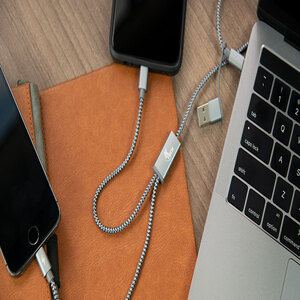 CABLE Multifunción XTC-560 USB a C MicUSB-Light a C