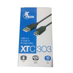 Cable para impresora 3m Xtech XTC303